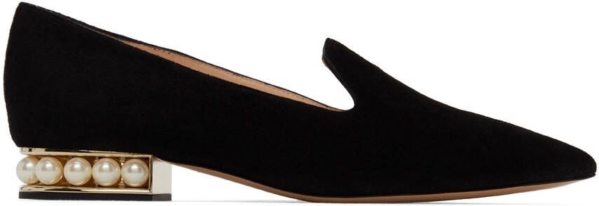 Nicholas Kirkwood Black Suede Pearl Casati Loafers - Picture 5