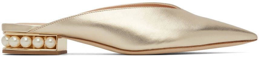 Nicholas Kirkwood Gold Casati D'Orsay Mules - Picture 5