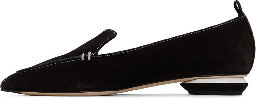 Nicholas Kirkwood Black & White Suede Beya Loafers - Picture 4