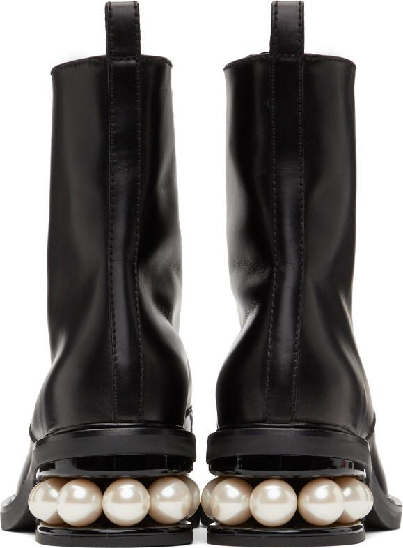 Nicholas Kirkwood Black Casati Pearl Combat Boots - Picture 4