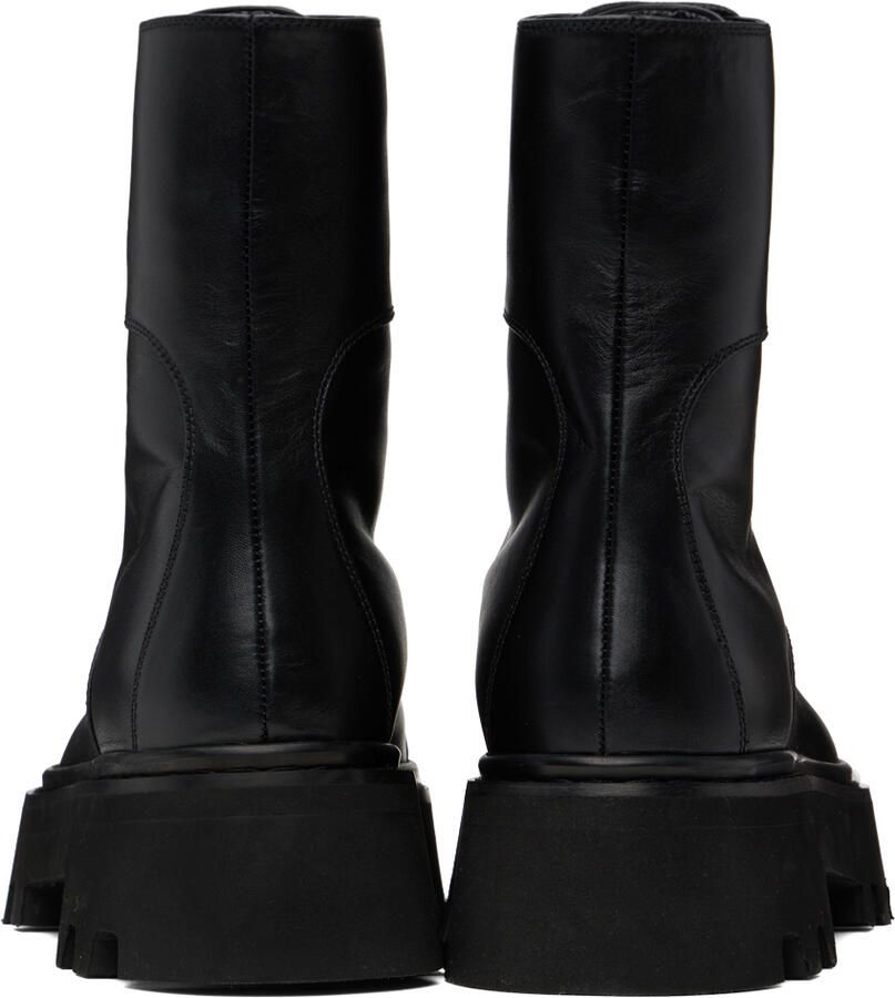 Nicholas Kirkwood Black Pearlogy Combat Ankle Boots