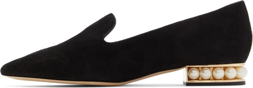 Nicholas Kirkwood Black Suede Pearl Casati Loafers - Picture 4