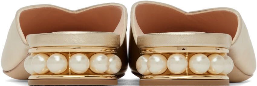 Nicholas Kirkwood Gold Casati D'Orsay Mules