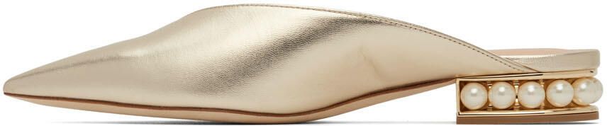 Nicholas Kirkwood Gold Casati D'Orsay Mules - Picture 4