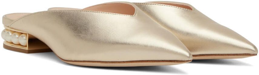 Nicholas Kirkwood Gold Casati D'Orsay Mules - Picture 3