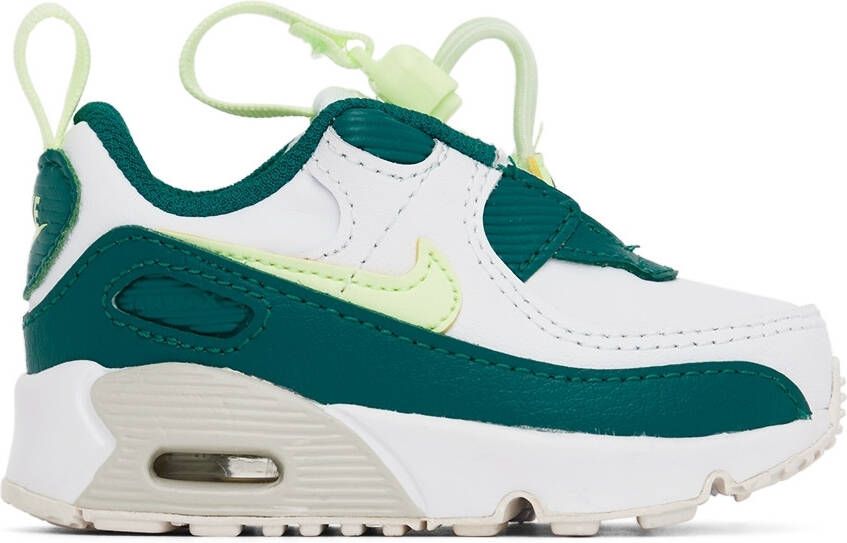 Nike Baby Green & White Air Max 90 Toggle Sneakers - Picture 4