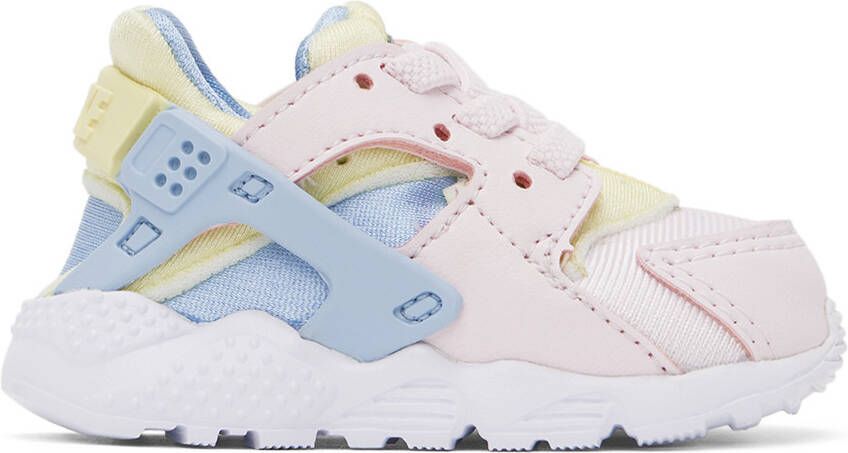 Nike Baby Pink & Blue Huarache Run Sneakers - Picture 4