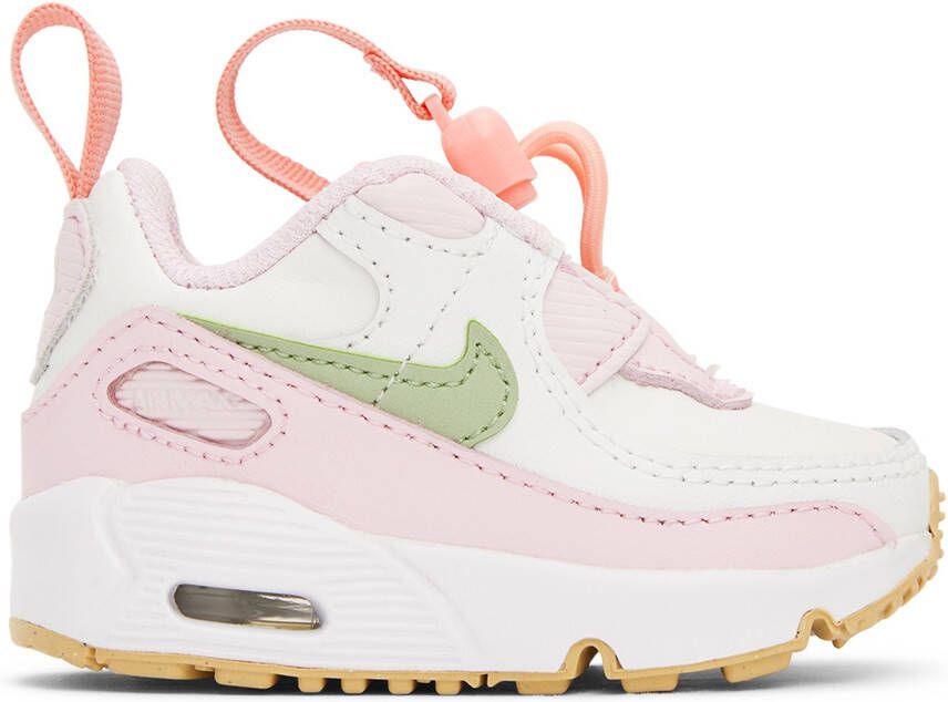 Nike Baby Pink & White Air Max 90 Toggle Sneakers - Picture 2