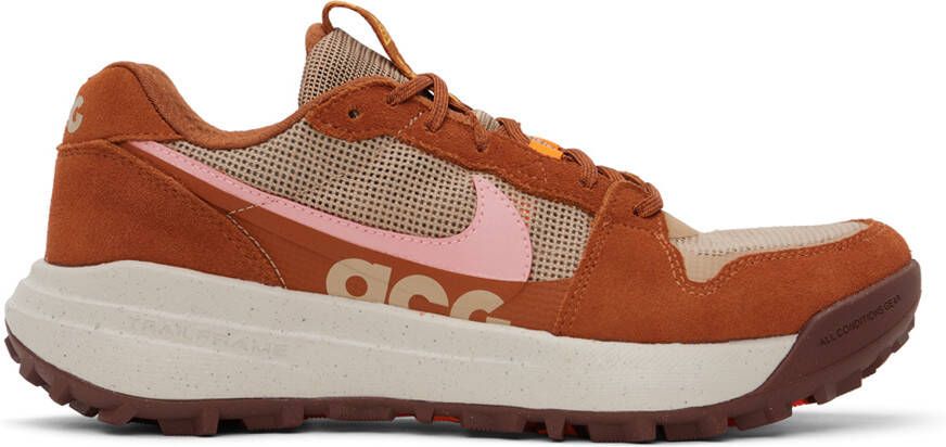 Nike Beige & Orange ACG Lowcate Sneakers - Picture 3