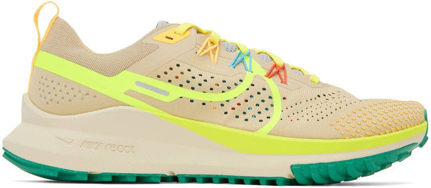 Nike Beige React Pegasus Trail 4 Sneakers - Picture 5