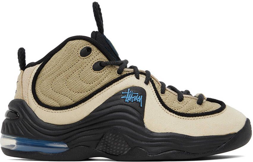 Nike Black & Beige Stüssy Edition Air Penny II Sneakers - Picture 3