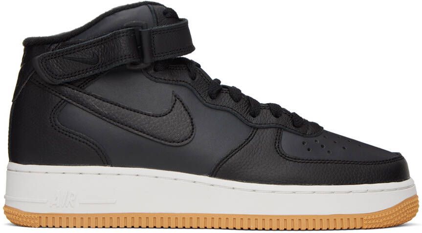 Nike Black Air Force 1 Mid '07 Sneakers - Picture 5
