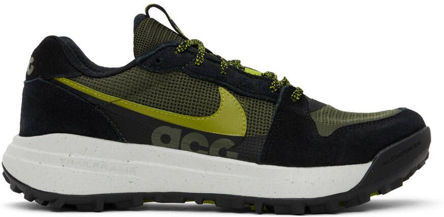 Nike Black & Green ACG Lowcate Sneakers - Picture 3