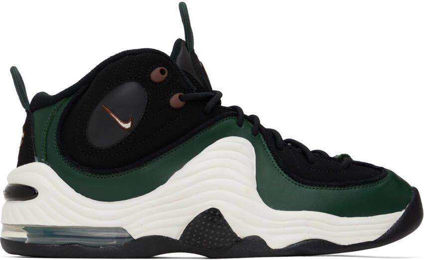 Nike Black & Green Air Penny II Sneakers - Picture 5