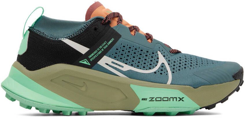 Nike Blue & Green ZoomX Zegama Sneakers - Picture 6
