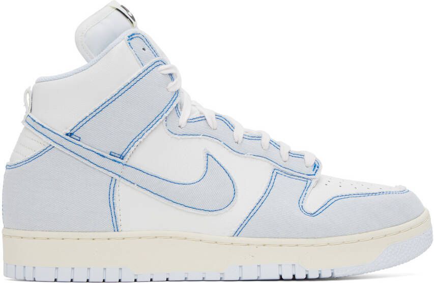 Nike Blue & White Dunk High 85 Sneakers - Picture 5