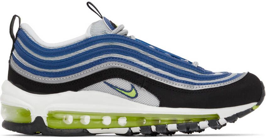Nike Blue & Yellow Air Max 97 Sneakers - Picture 4