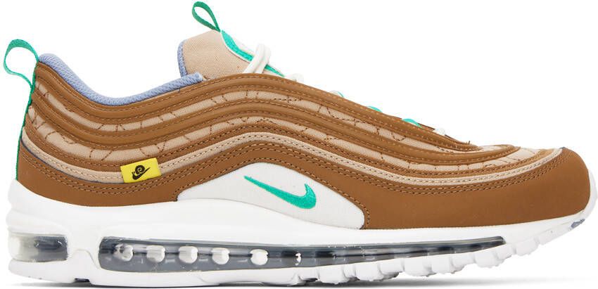 Nike Brown & Green Air Max 97 SE Sneakers - Picture 4