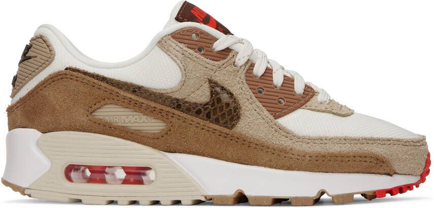 Nike Brown & Off-White Air Max 90 Sneakers - Picture 5