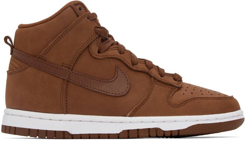 Nike Brown Dunk Premium High Sneakers - Picture 5