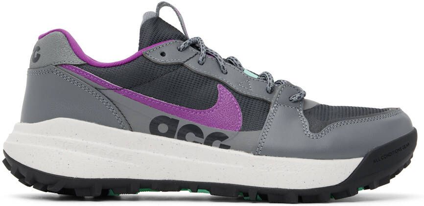 Nike Gray & Purple ACG Lowcate Sneakers - Picture 5