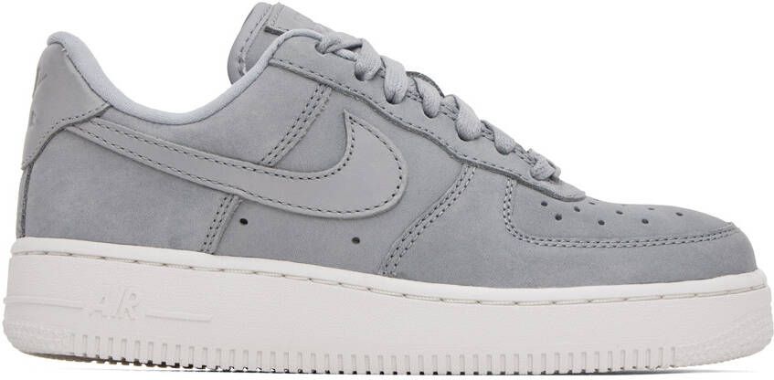 Nike Gray Air Force 1 Premium Sneakers - Picture 5