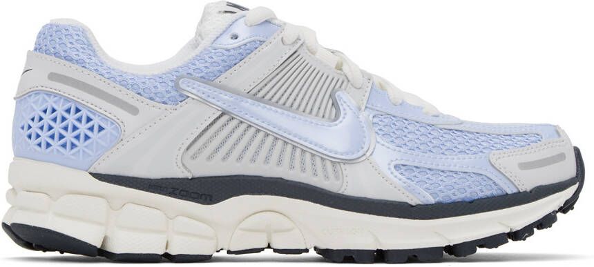 Nike Gray & Blue Zoom Vomero 5 Sneakers - Picture 5