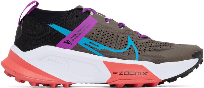 Nike Gray & Purple ZoomX Zegama Sneakers - Picture 5