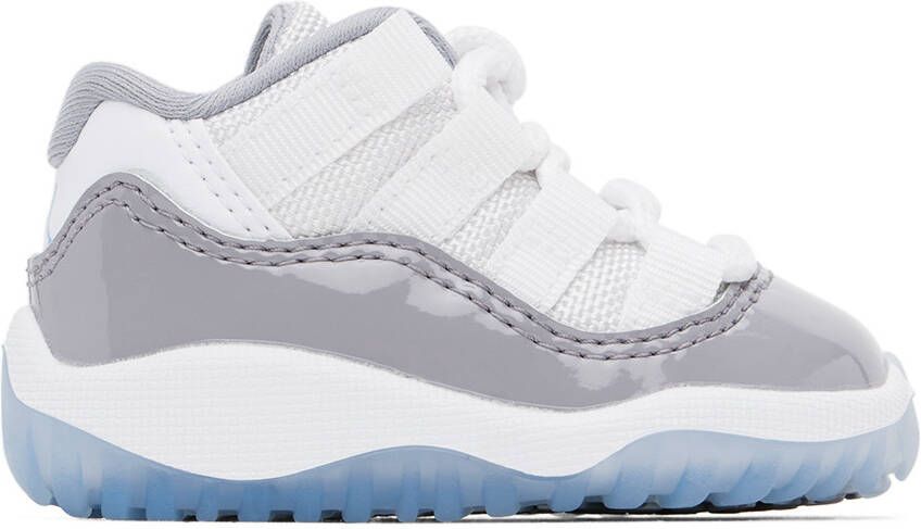 Nike Jordan Baby White & Gray Air Jordan 11 Retro Sneakers - Picture 4