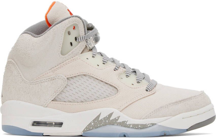 Nike Jordan Beige Air Jordan 5 Sneakers - Picture 5