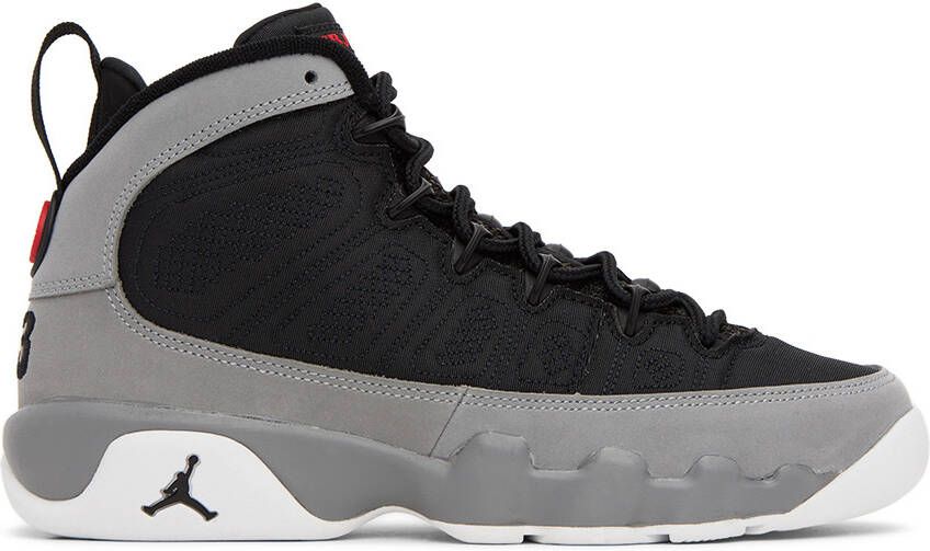 Nike Jordan Kids Black 9 Retro High-Top Big Kids Sneakers - Picture 4