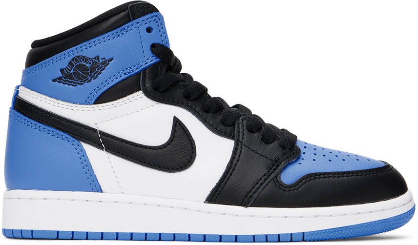 Nike Jordan Kids Blue Air Jordan 1 High OG Big Kids Sneakers - Picture 5