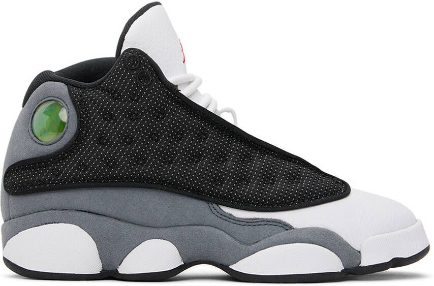 Nike Jordan Kids Gray & White Air Jordan 13 Retro Big Kids Sneakers - Picture 4