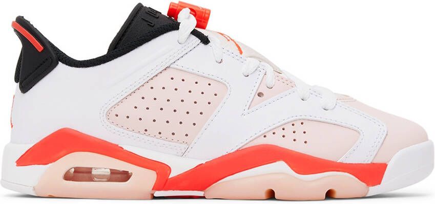 Nike Jordan Kids Pink & White Air Jordan 6 Retro Low Big Kids Sneakers - Picture 4