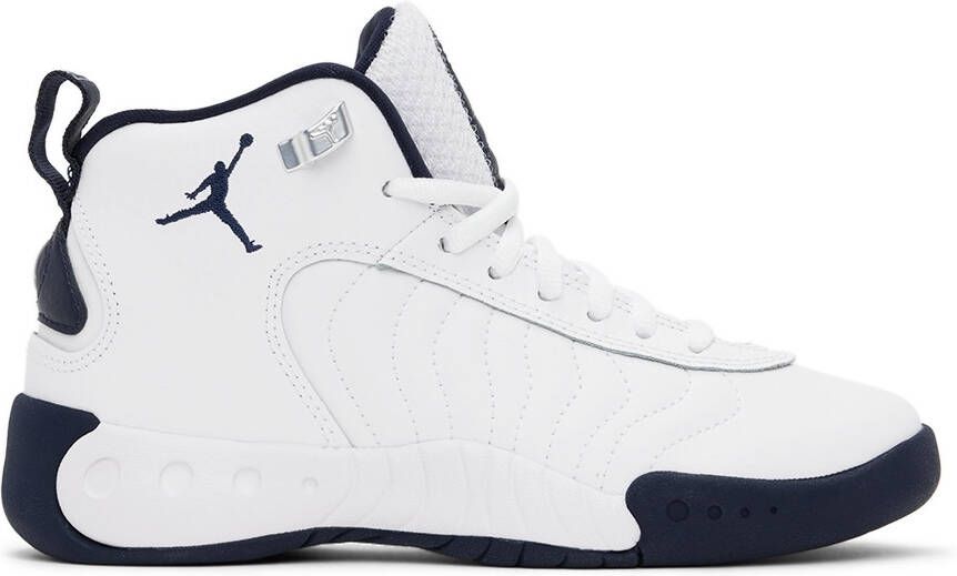Nike Jordan Kids White & Navy Jumpman Pro Big Kids Sneakers - Picture 4