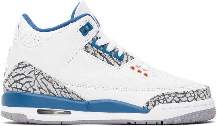 Nike Jordan Kids White Jordan 3 Retro Big Kids Sneakers - Picture 5