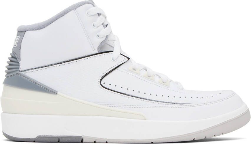 Nike Jordan White & Gray Air Jordan 2 Sneakers - Picture 5