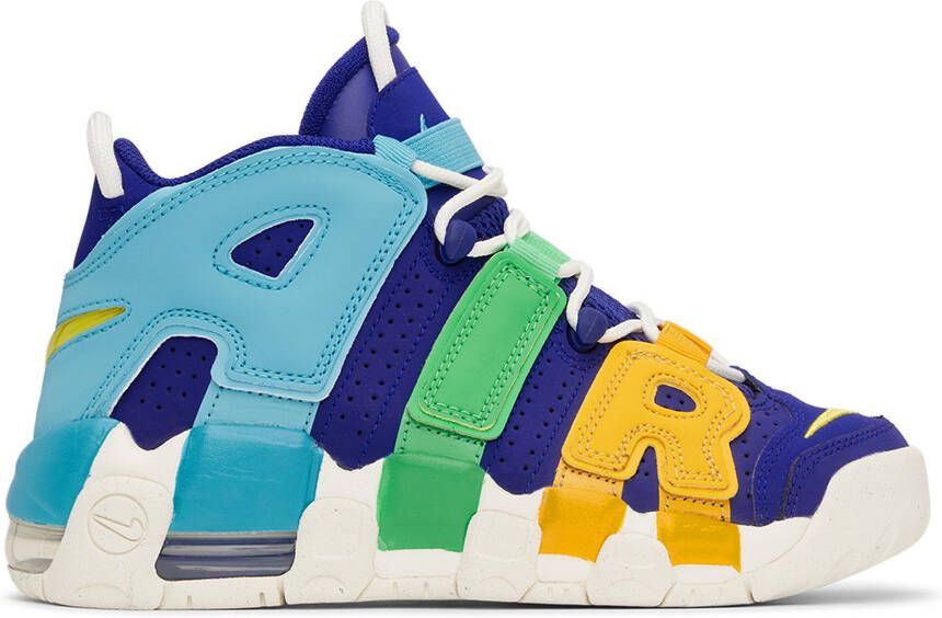 Nike Kids Blue Air More Uptempo Big Kids Sneakers - Picture 4