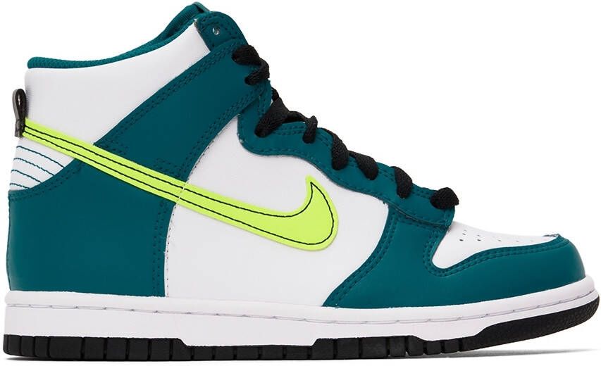 Nike Kids Blue & White Dunk High Big Kids Sneakers - Picture 4