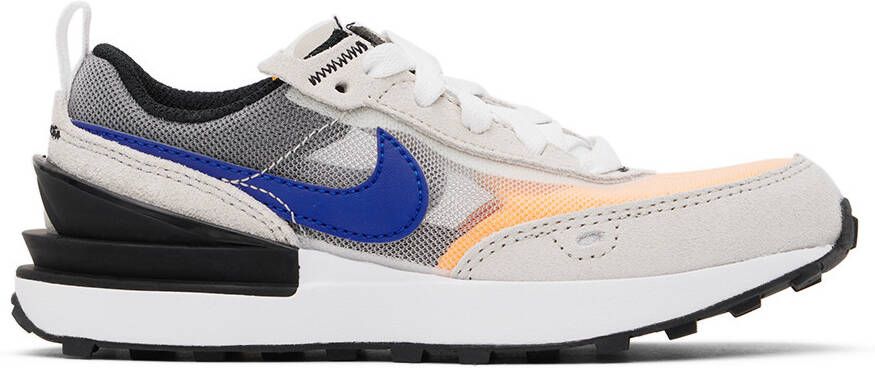 Nike Kids Gray & Orange Waffle One Little Kids Sneakers - Picture 4