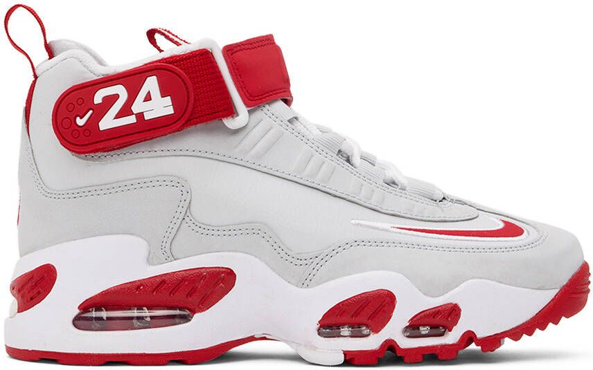 Nike Kids Gray & Red Air Griffey Max 1 Big Kids Sneakers - Picture 4