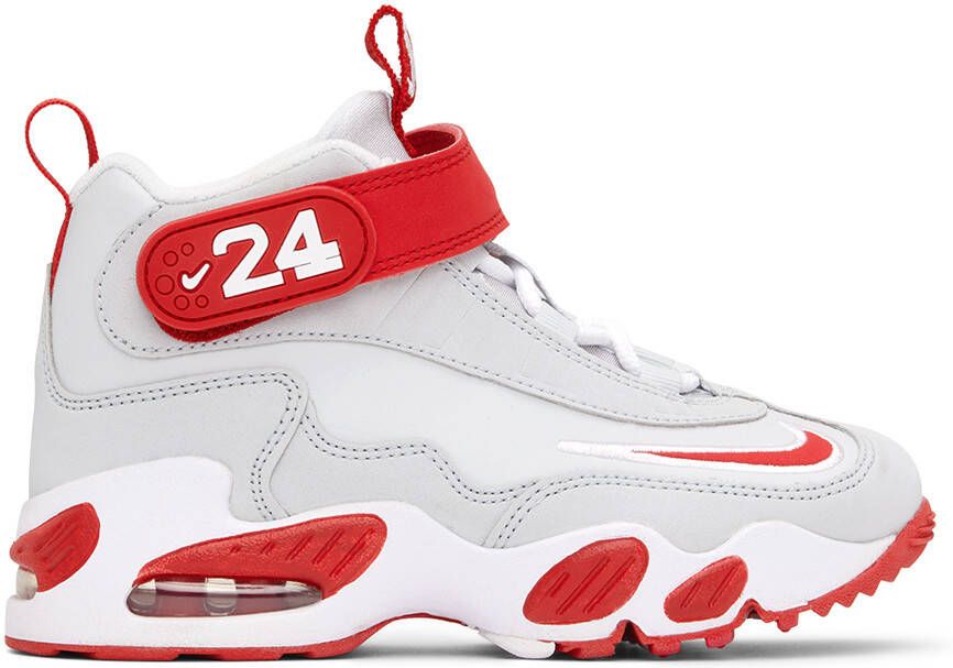 Nike Kids Gray & Red Air Griffey Max 1 Little Kids Sneakers - Picture 4