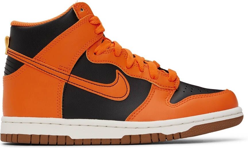 Nike Kids Orange & Black Dunk High Big Kids Sneakers - Picture 2