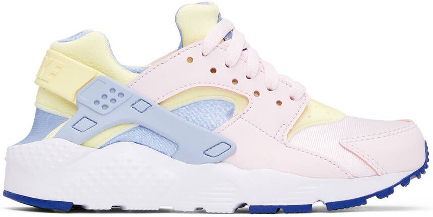 Nike Kids Pink & Blue Huarache Run Big Kids Sneakers