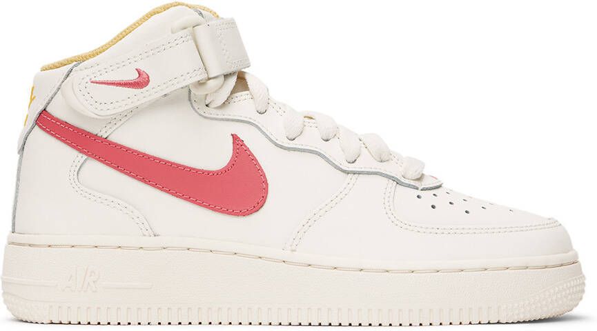 Nike Kids White Air Force 1 Mid Big Kids Sneakers - Picture 5