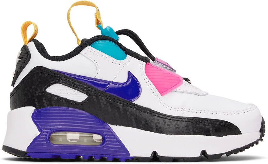 Nike Kids White Air Max 90 Toggle Little Kids Sneakers - Picture 4