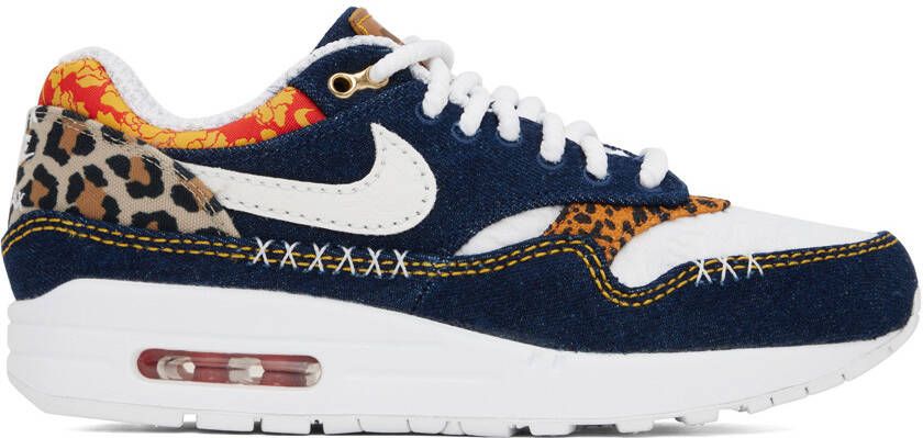 Nike Navy & White Air Max 1 Premium Sneakers