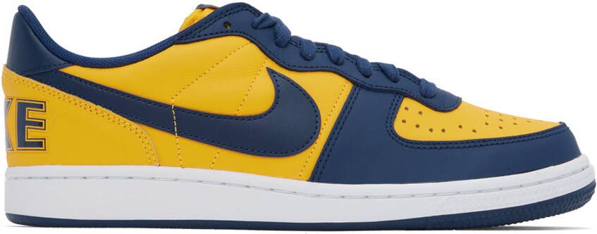 Nike Navy & Yellow Terminator Low Sneakers - Picture 5