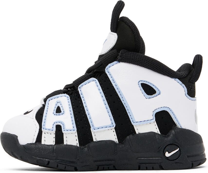 Nike Baby Black & White Air More Uptempo Sneakers - Picture 2