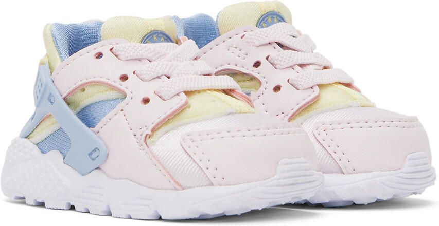 Nike Baby Pink & Blue Huarache Run Sneakers - Picture 3